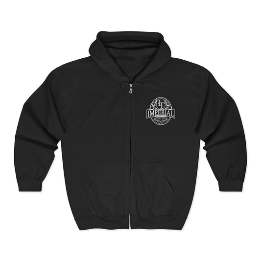 Imperial Tattoos Smokers WHITE Full Zip Hoodie