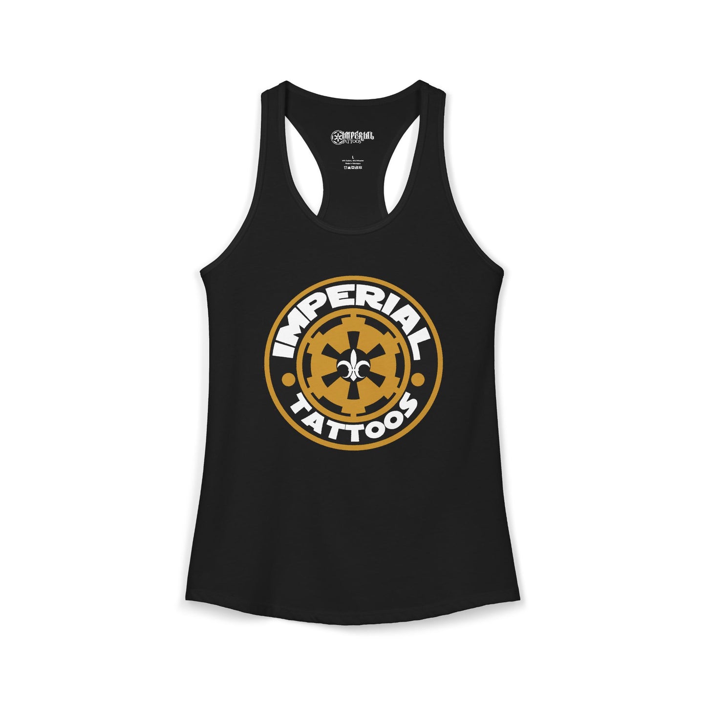 Women's Racerback Tank Imperial Tattoos 2014 COG GOLD