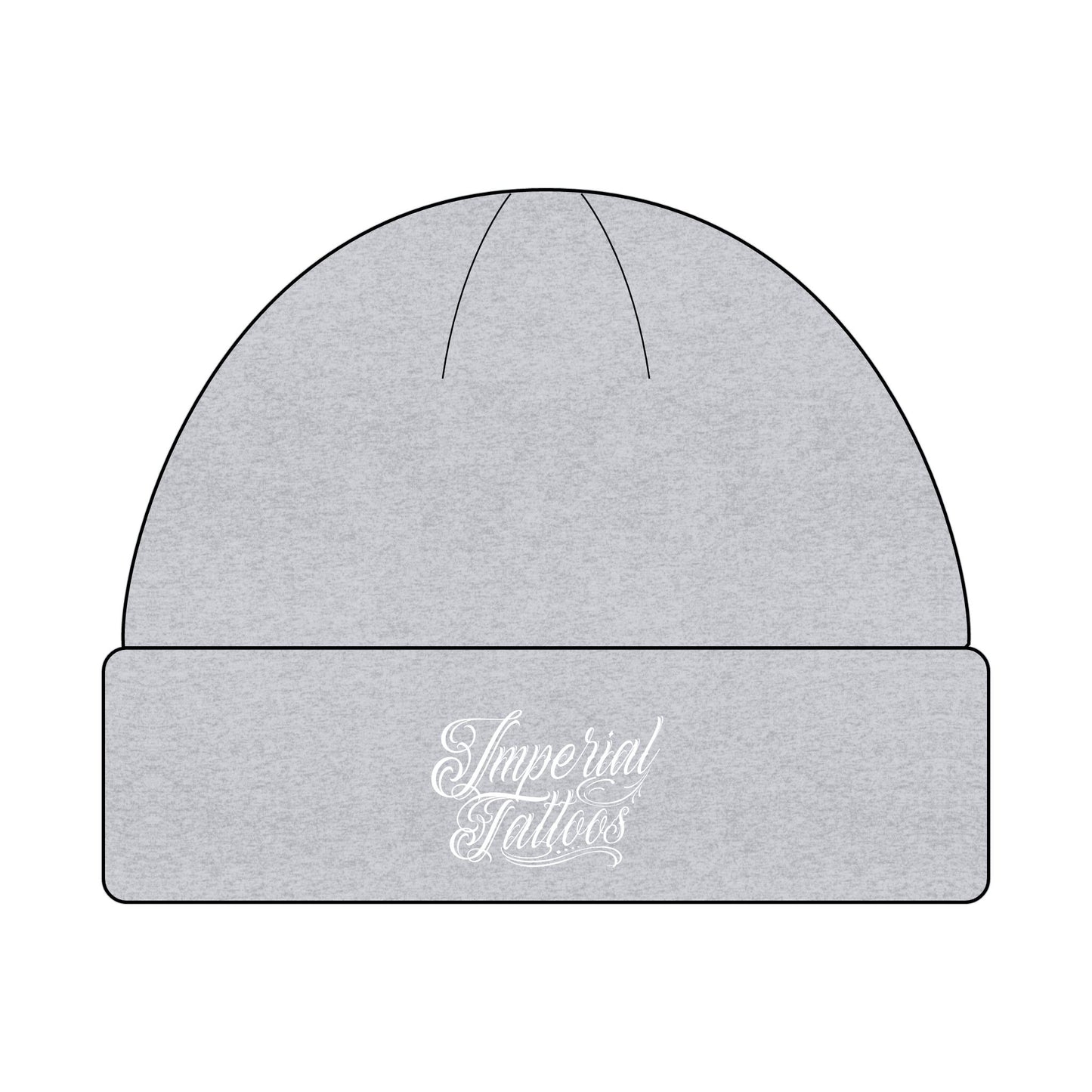 Cuff Beanie | Beautiful White |  Cool Winter Hat, Streetwear Accessory, Perfect Gift for Tattoo Lovers, Unisex Beanie