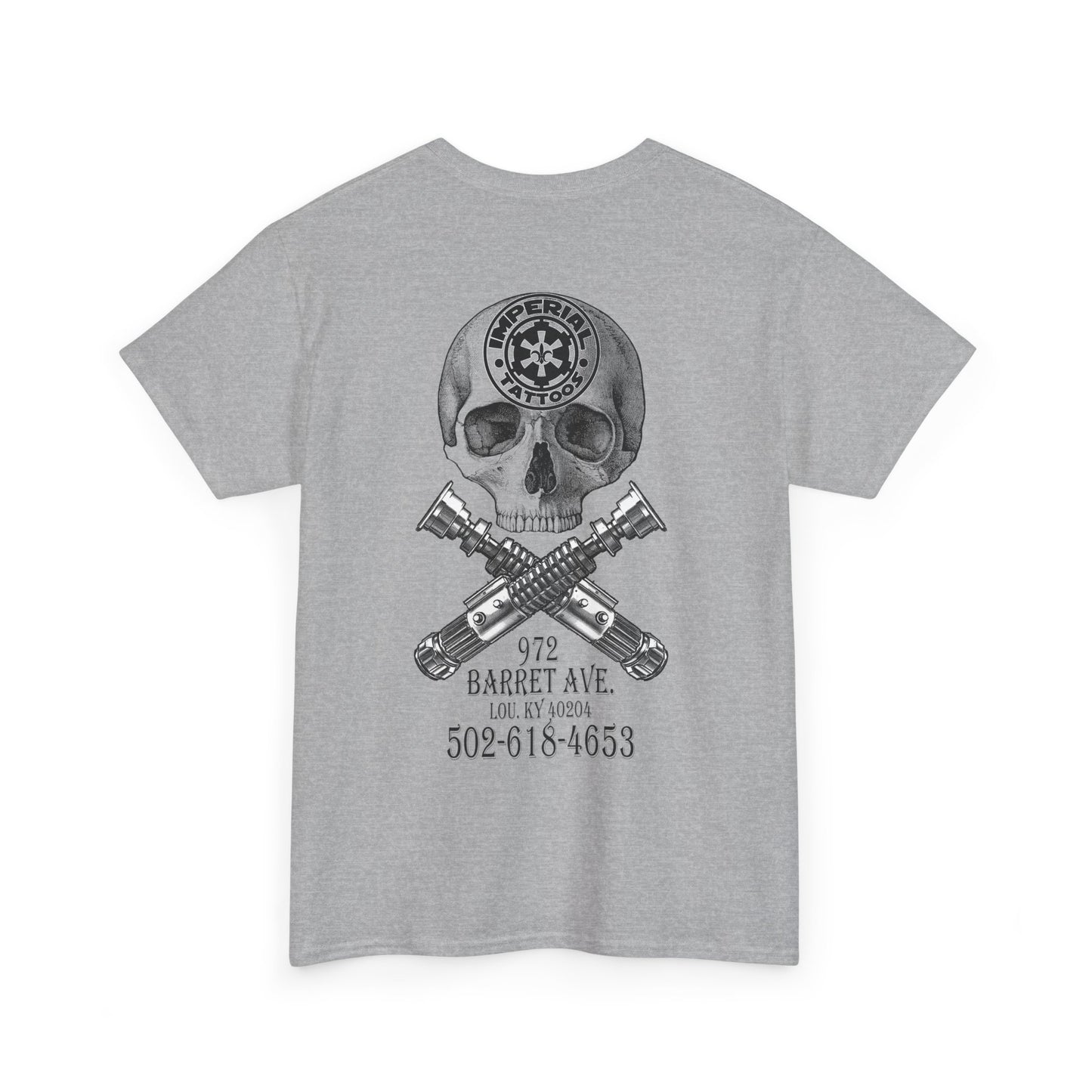 Skull Sabers | Black and gray | Unisex Heavy Cotton Tee with Skull & Crossed Sabers Design, Casual Streetwear, Graphic Tee for Everyday Wear, Gift for Him, Rebel Style [...]