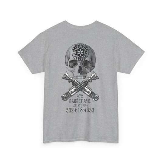 Skull Sabers | Black and gray | Unisex Heavy Cotton Tee with Skull & Crossed Sabers Design, Casual Streetwear, Graphic Tee for Everyday Wear, Gift for Him, Rebel Style [...]