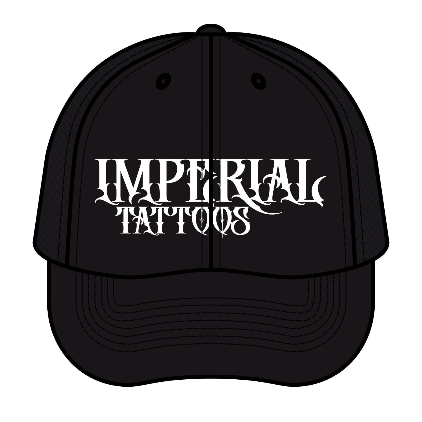 Gothic | White Font | Retro Trucker Hat, Adjustable Snapback Cap, Vintage Style Hat, Perfect Gift for Tattoo Lovers, Outdoor Wear, Casual Fashion