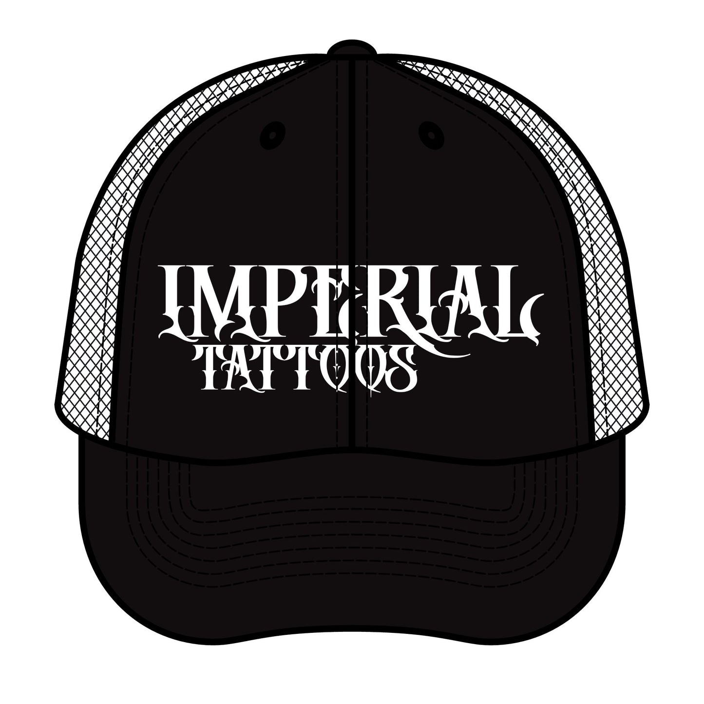 Gothic | White Font | Retro Trucker Hat, Adjustable Snapback Cap, Vintage Style Hat, Perfect Gift for Tattoo Lovers, Outdoor Wear, Casual Fashion