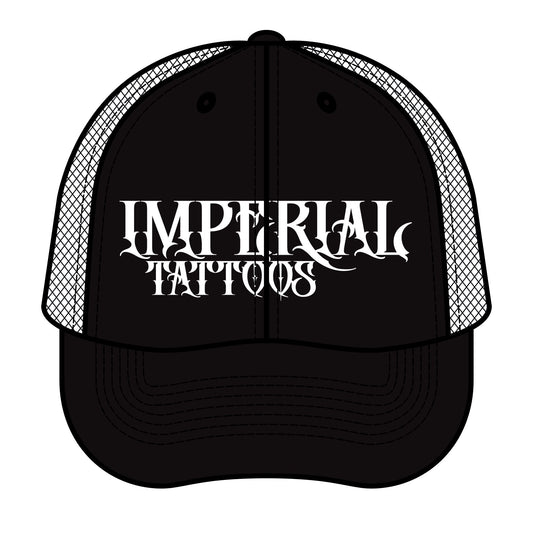 Gothic | White Font | Retro Trucker Hat, Adjustable Snapback Cap, Vintage Style Hat, Perfect Gift for Tattoo Lovers, Outdoor Wear, Casual Fashion