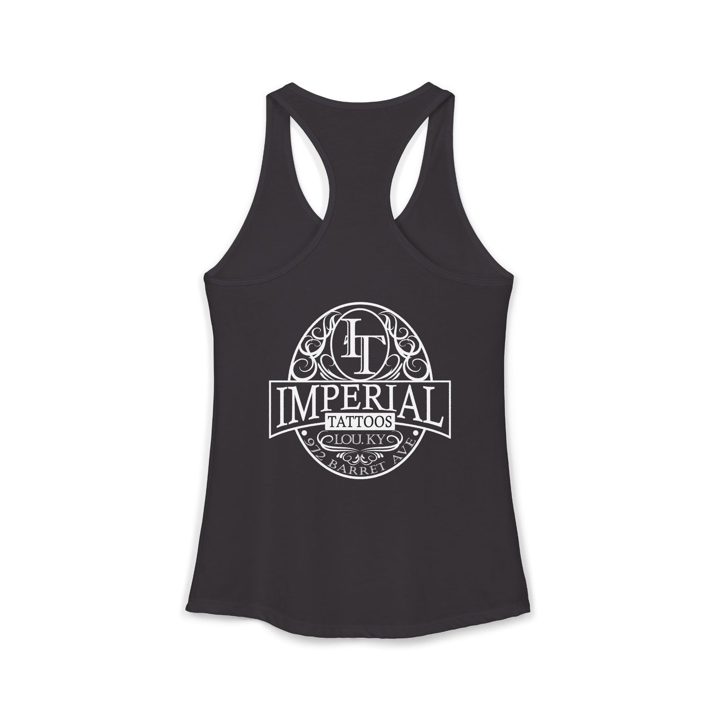 Women's Racerback Tank Imperial Tattoos WHITE Smokers