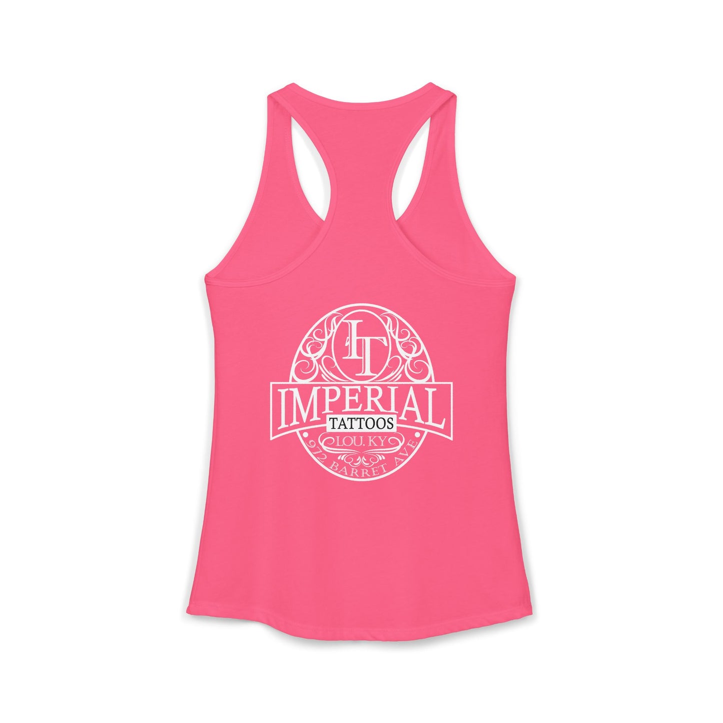 Women's Racerback Tank Imperial Tattoos WHITE Smokers