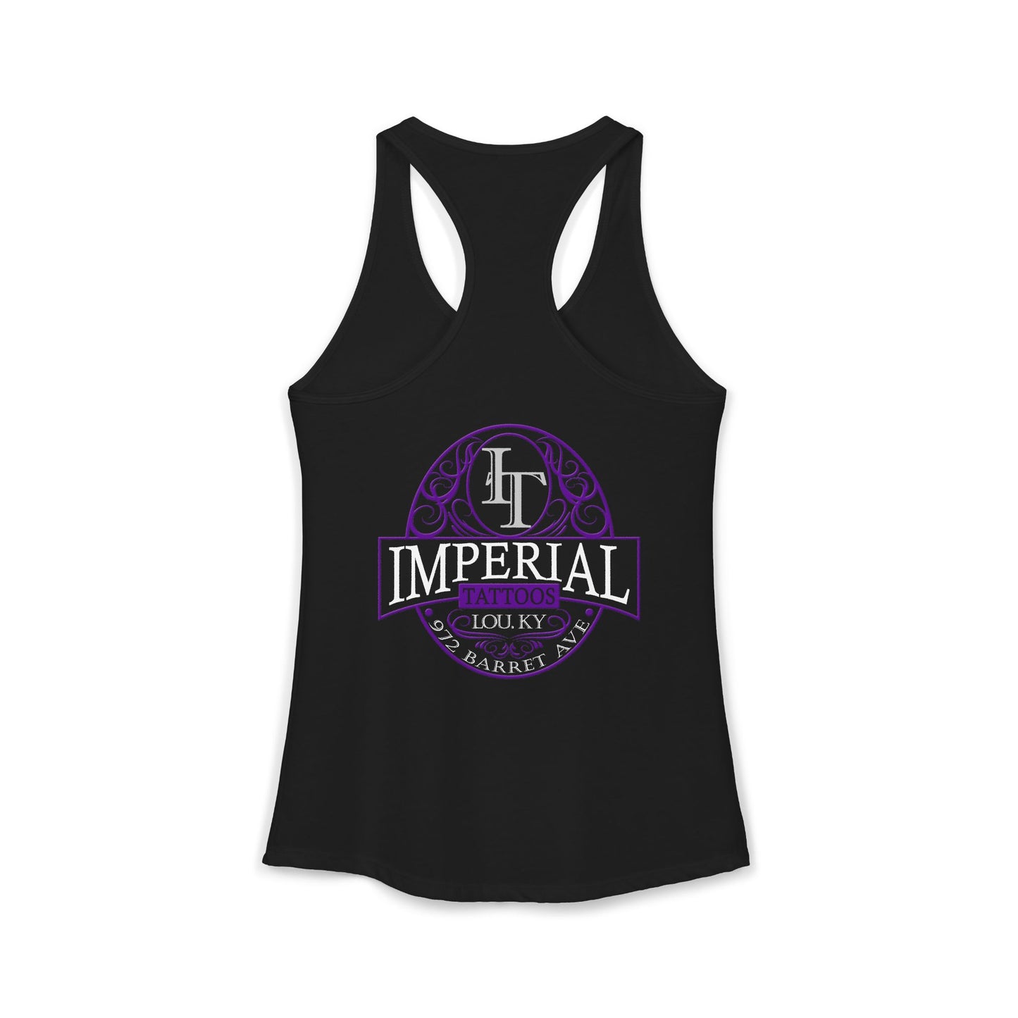 Women's Racerback Tank Imperial Tattoos Purple Smokers